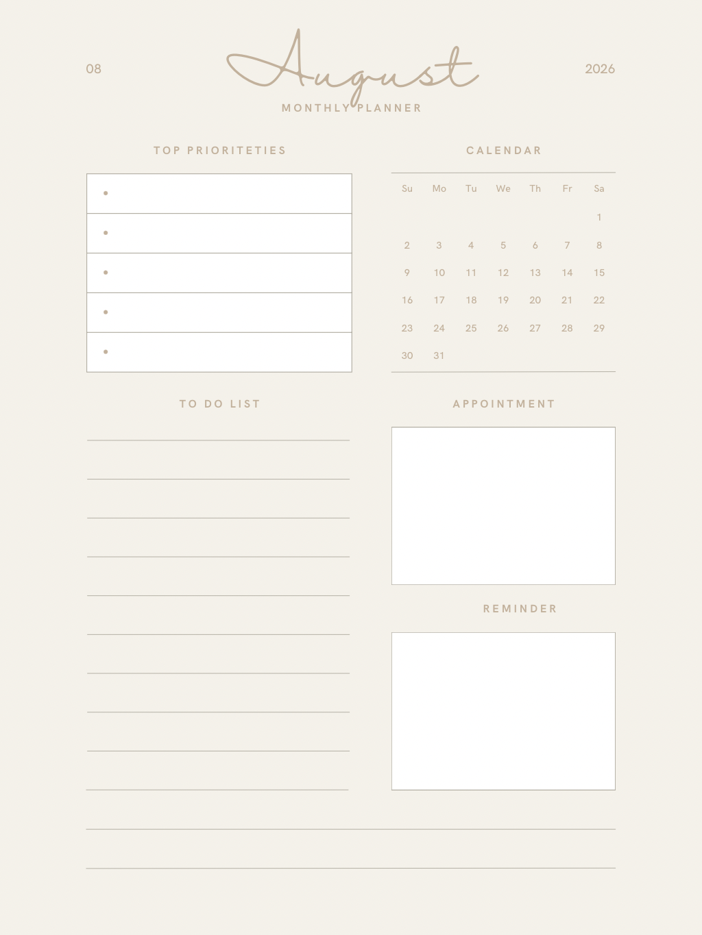 Digital planner